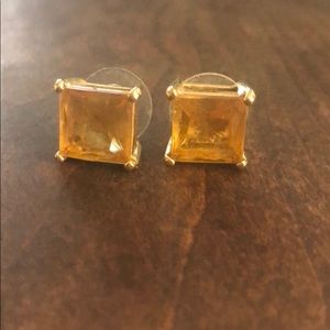 Orange stud earrings